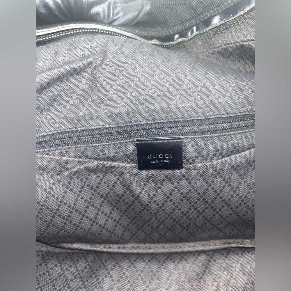 Gucci Vintage Black Nylon Tote Bag with Leather Trim - Picture 6 of 9